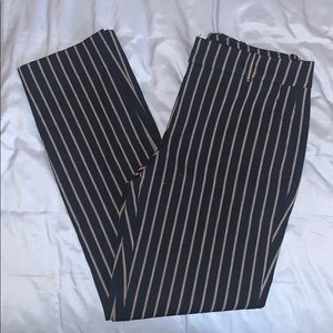 Zara Stripped navy trousers